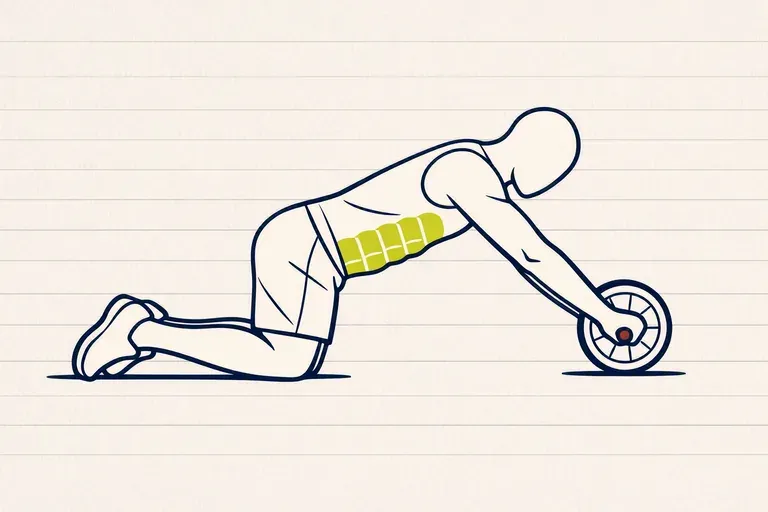 Illustration : Roue abdominale (ab wheel)
