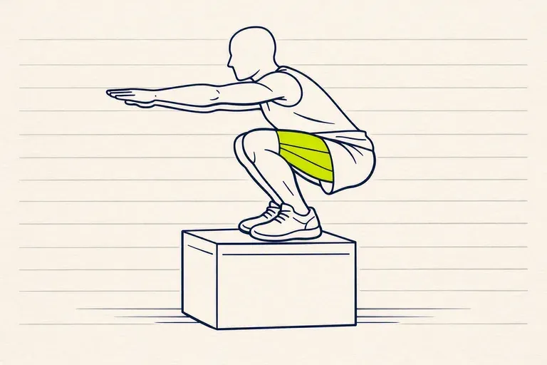 Illustration : Box jump (saut sur box)