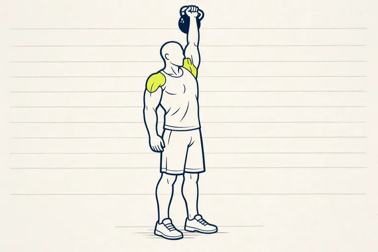 Illustration : Épaulé-jeté kettlebell