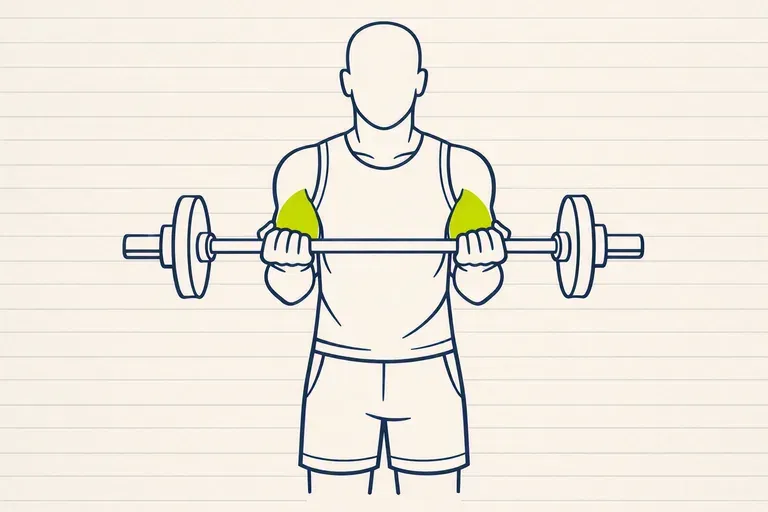 Illustration : Curl à la barre