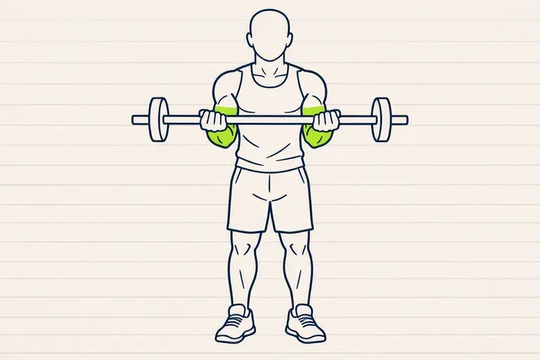 Illustration : Curl inversé (prise pronation)