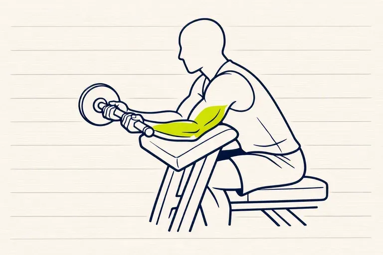 Illustration : Extension des poignets à la barre