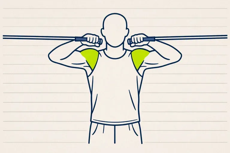 Illustration : Face pull à l'élastique