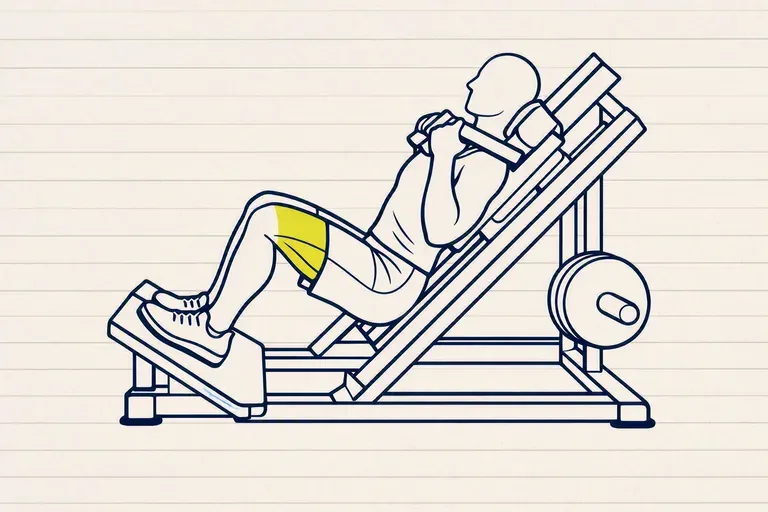Illustration : Hack squat machine