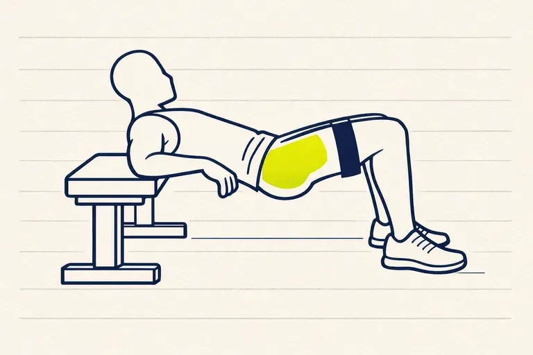 Illustration : Hip thrust avec élastique