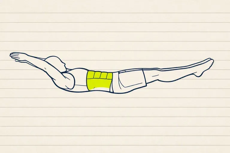 Illustration : Hollow body hold