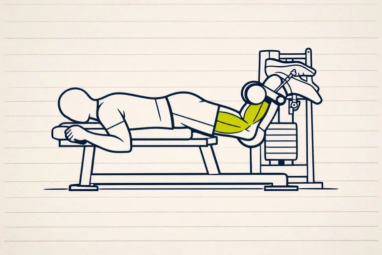 Illustration : Leg curl allongé