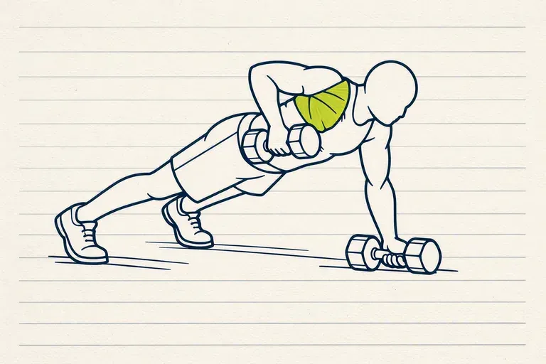 Illustration : Man maker (burpee + rowing)