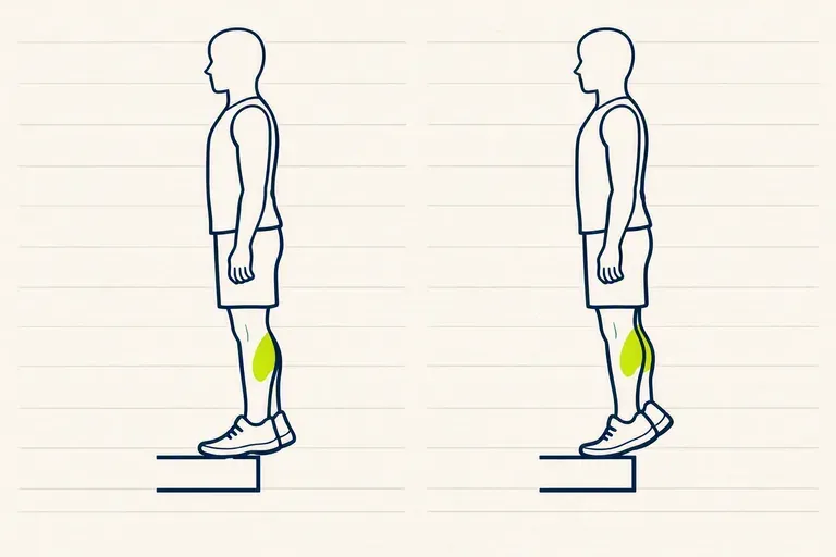 Illustration : Extension mollets sur une marche