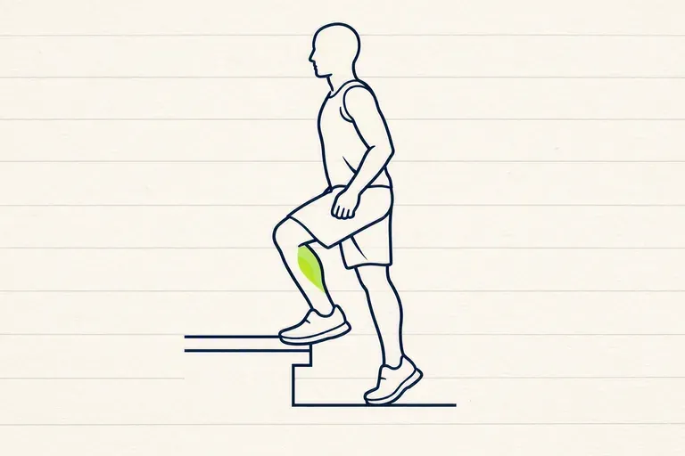 Illustration : Extension mollets une jambe