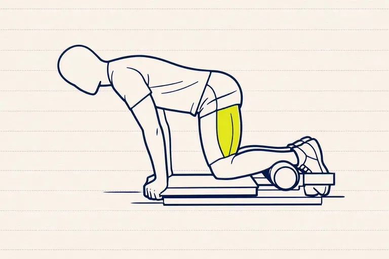 Illustration : Nordic curl (leg curl nordique)