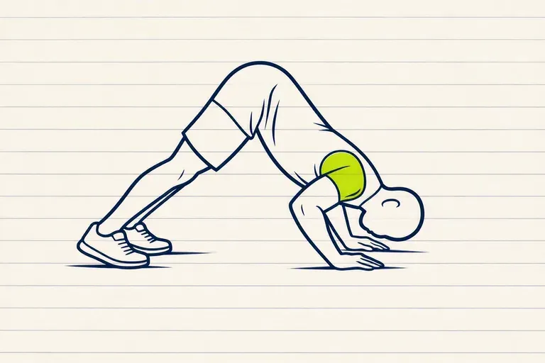 Illustration : Pompes piquées (pike push-up)