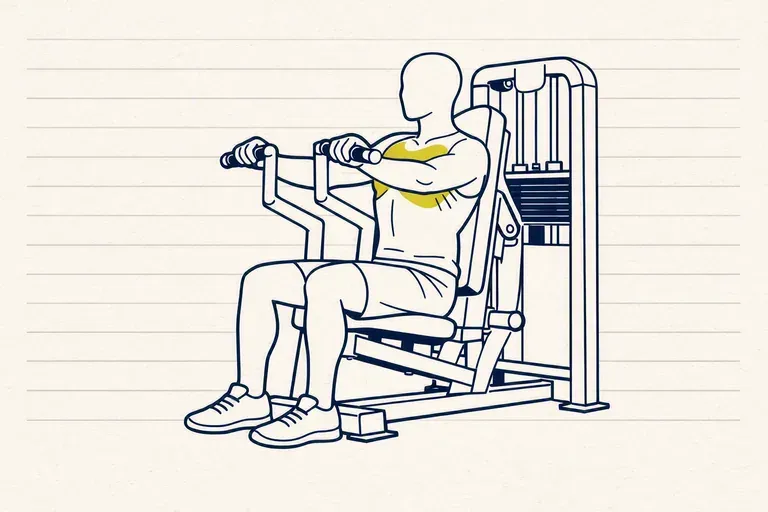Illustration : Presse à pectoraux (chest press)