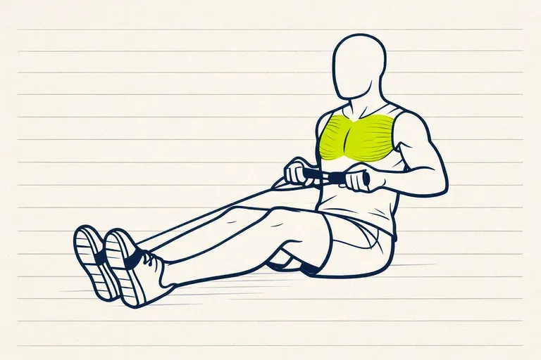 Illustration : Rowing à l'élastique