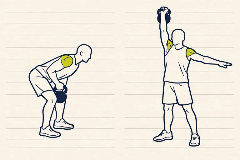 Illustration : Arraché kettlebell
