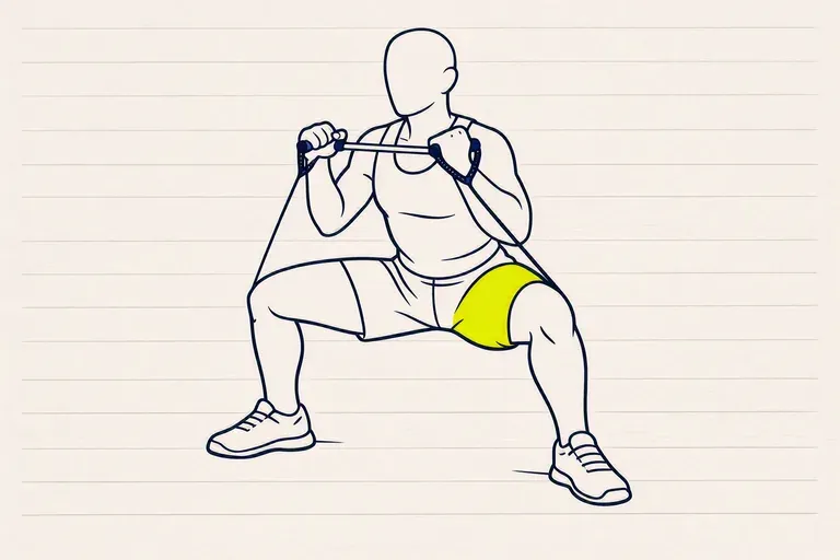 Illustration : Squat sumo élastique
