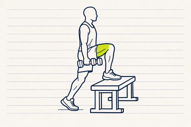 Illustration : Step-up sur banc