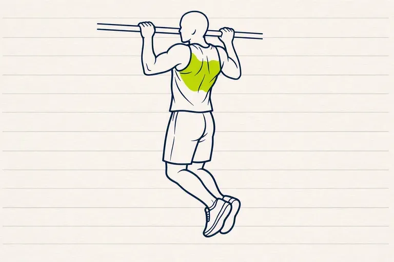 Illustration : Traction négative (phase excentrique)