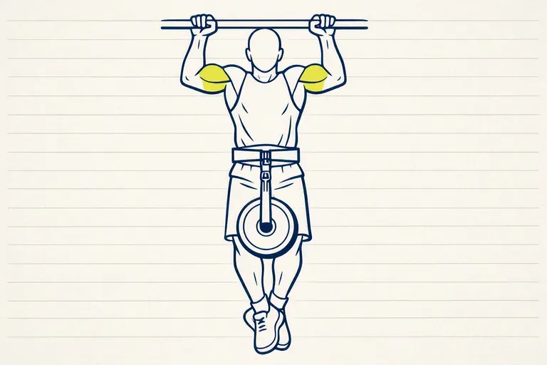 Illustration : Traction supination lestée