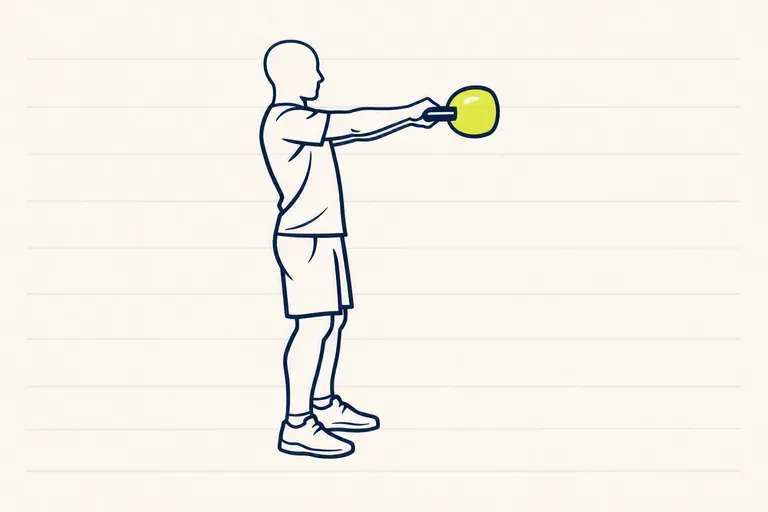 Illustration de la musculation Avec kettlebell