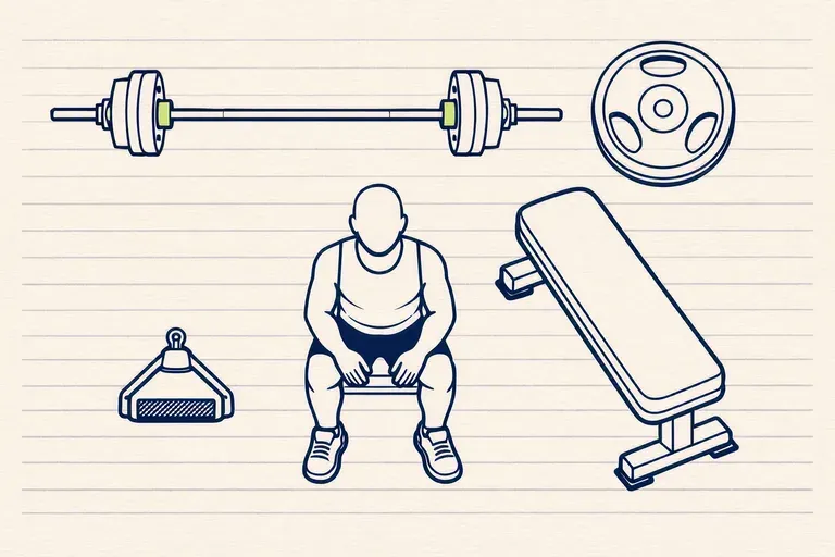 Illustration de la musculation En salle de sport