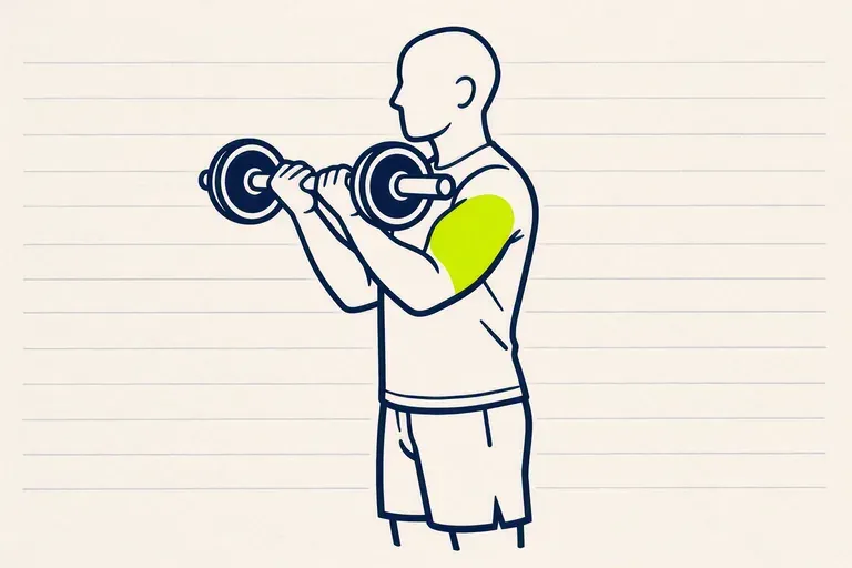 Illustration : Biceps en musculation