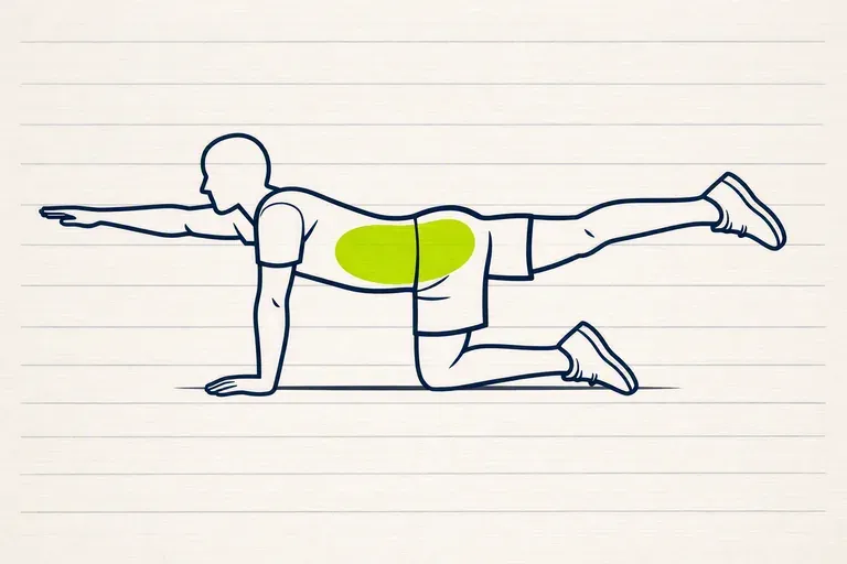 Illustration du travail des Lombaires en musculation