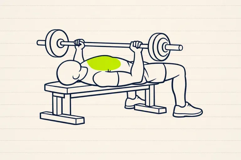 Illustration : Pectoraux en musculation