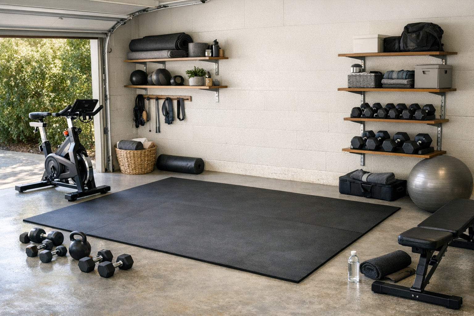 Désencombrer son garage pour créer un espace fitness