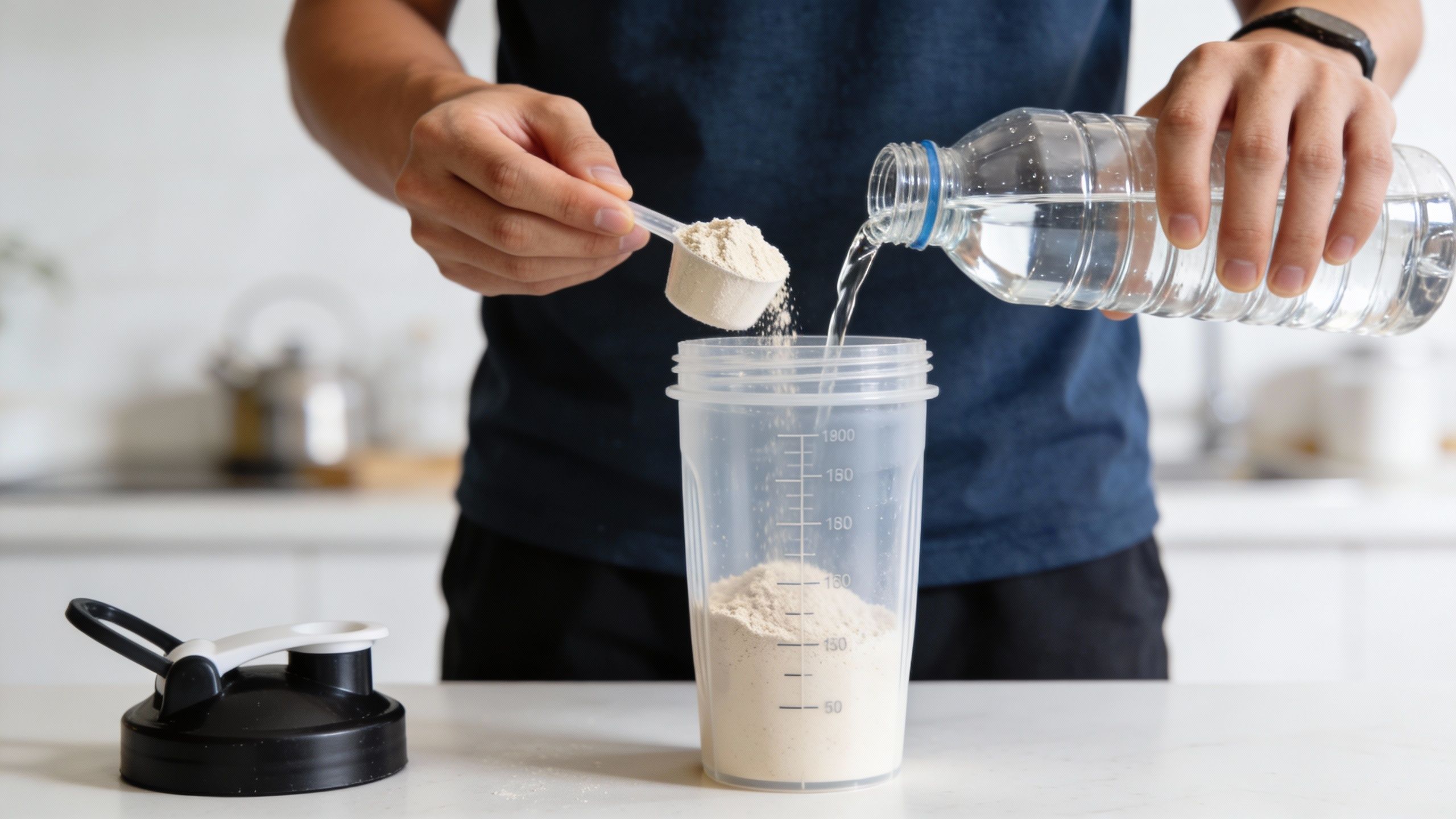 Dosage whey avec de l’eau