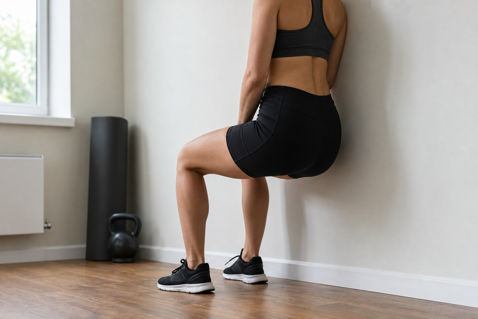 L’exercice de la Chaise renforce les jambes avec précision