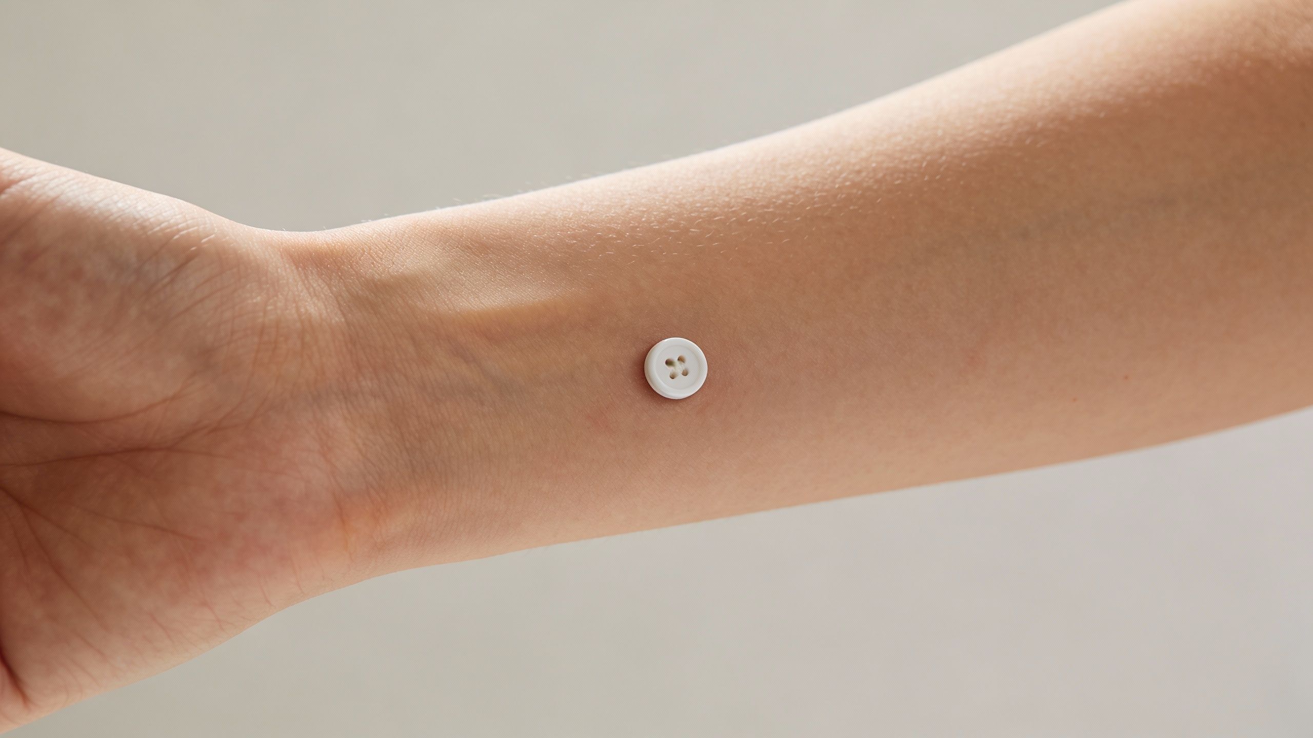Petit bouton blanc sur le corps