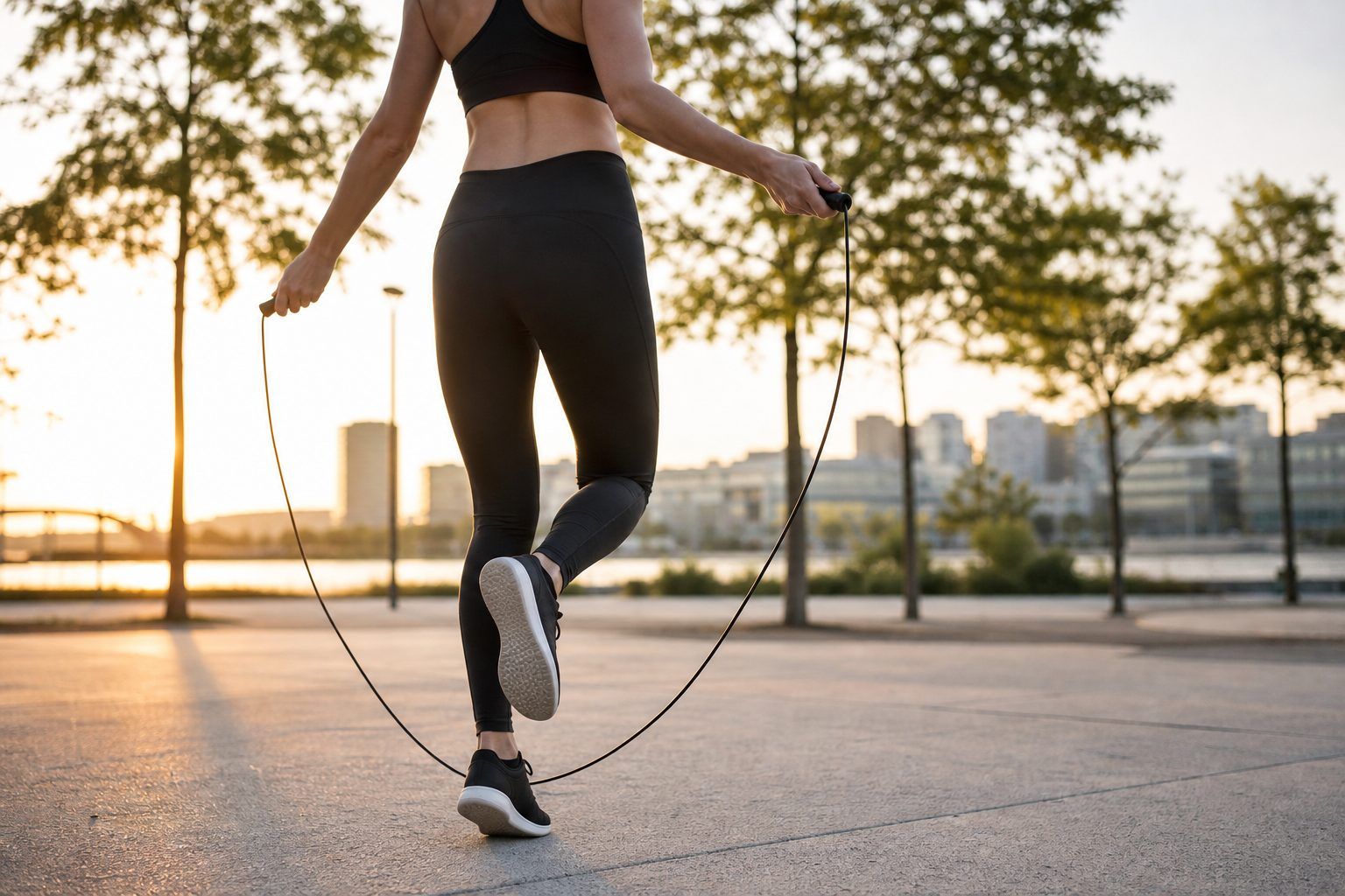 Exercices de corde à sauter : du pas de base au pas de course