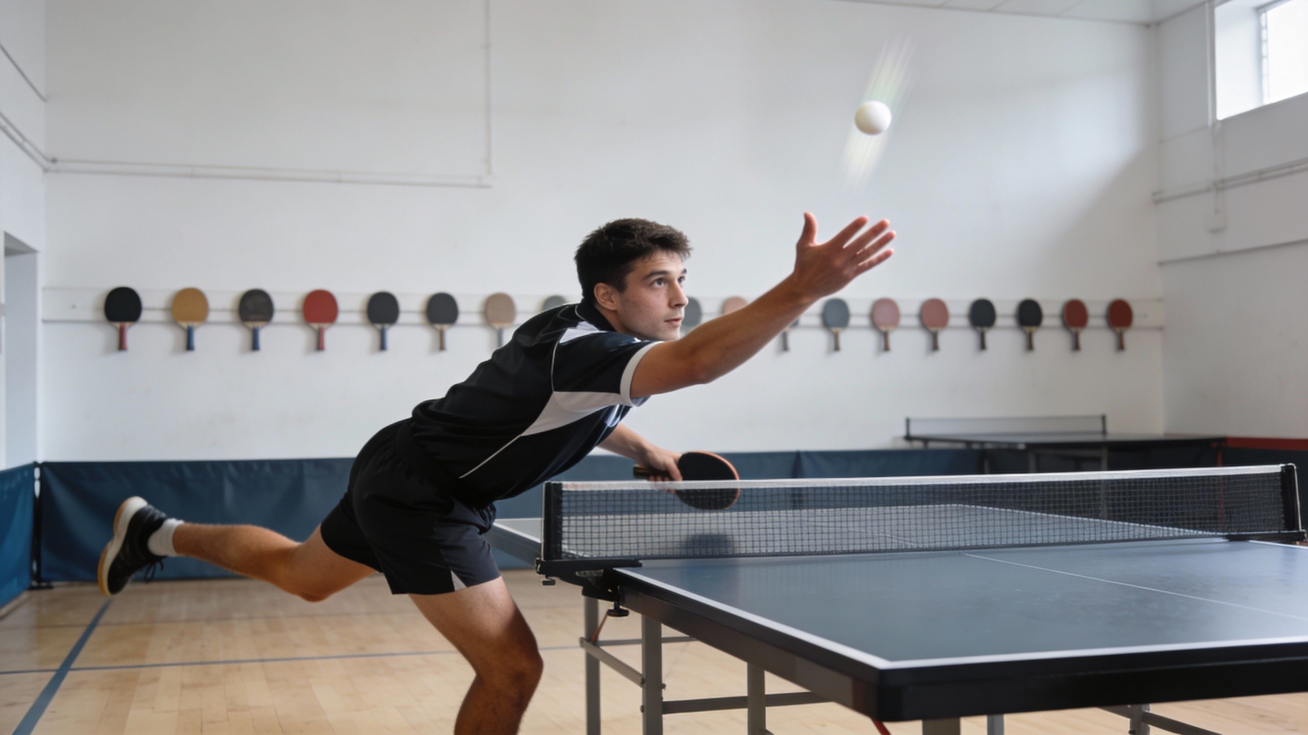 Règlement du service au ping-pong